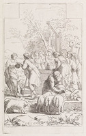 KG 12193
          <br/>
          Illustratie van Manuscript Terentius (Bibliothèque du Roi, Paris). Jacob ontmoet Rachel bij de waterput ?.
          <br/>
          <em>Le Sueur, Hubert (ca 1580-ca 1670)</em>